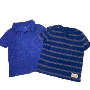 GAP Kids Boys Lot Bundle Set Short Sleeve Polo Blue Shirt S